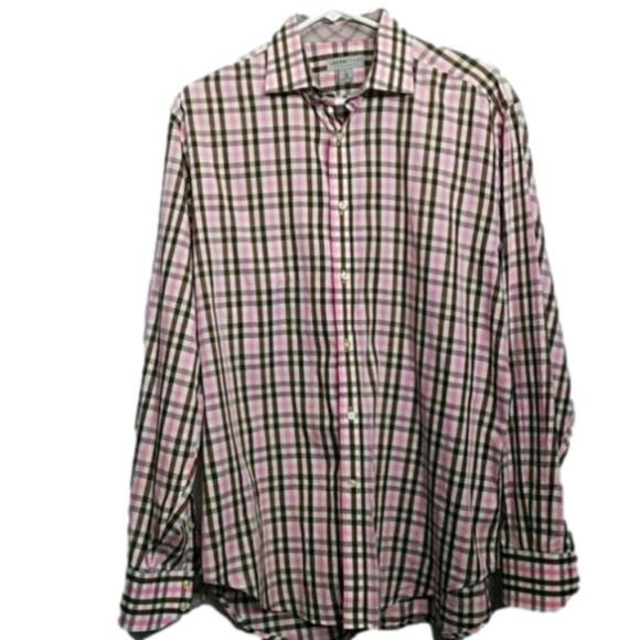 Thomas Dean Large Regular Fit Plaid Shirt NICE Jack Stone - Picture 1 of 3